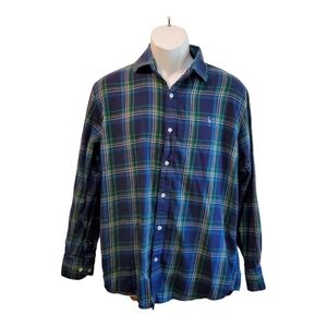 Men's Taylor Byrd Long‎ Sleeve Flannel Lightweight Button Down Shirt Size L